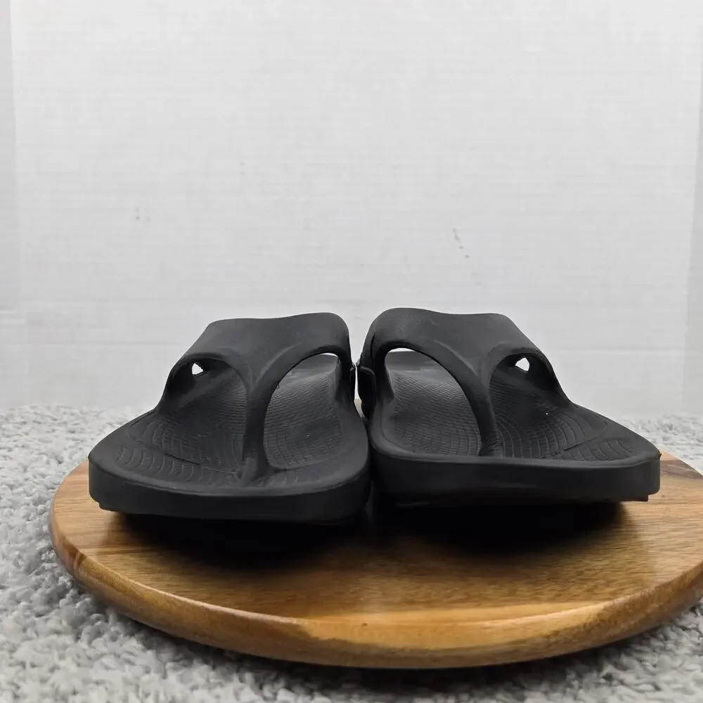 Oofos Mens 13 Ooriginal Black Recovery Comfort Casual Daily Sandals Flip Flop